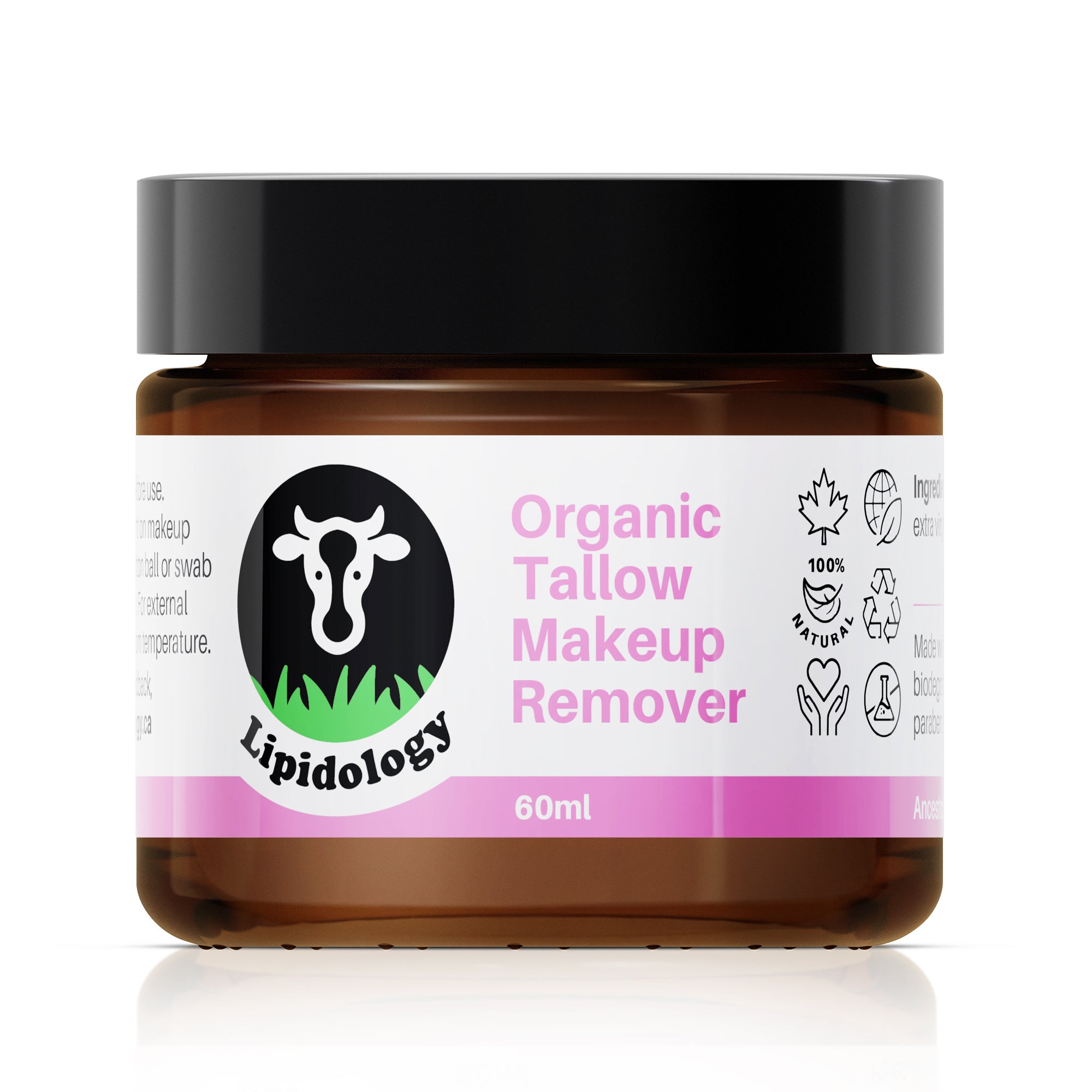 Organic Tallow-Coconut Makeup Remover, 60ml 1- Lipidology