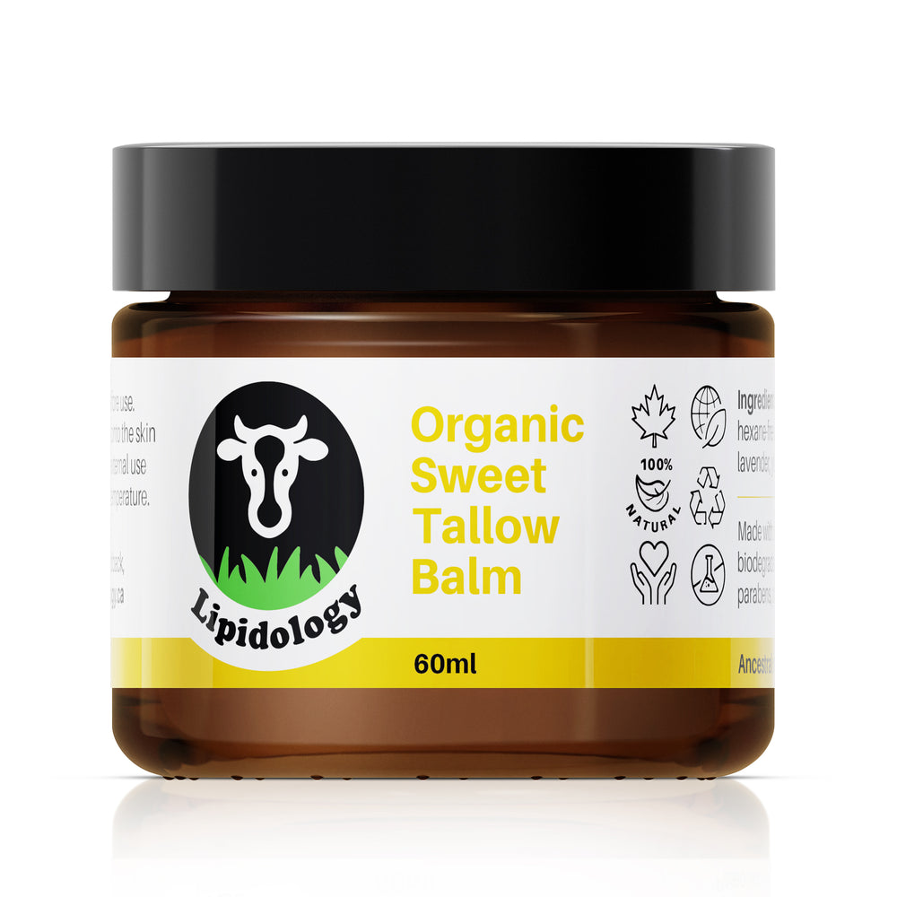 Organic Sweet Tallow Balm (aka Simply Joy): Lavender, Vanilla, Ylang Ylang, Bergamot 60 ml