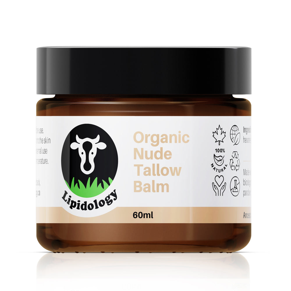 Organic Nude Tallow Face and Body Balm, Unscented, 60 ml