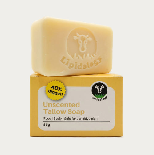 Savon au suif non parfumé — naturel et doux | Lipidology 85 g