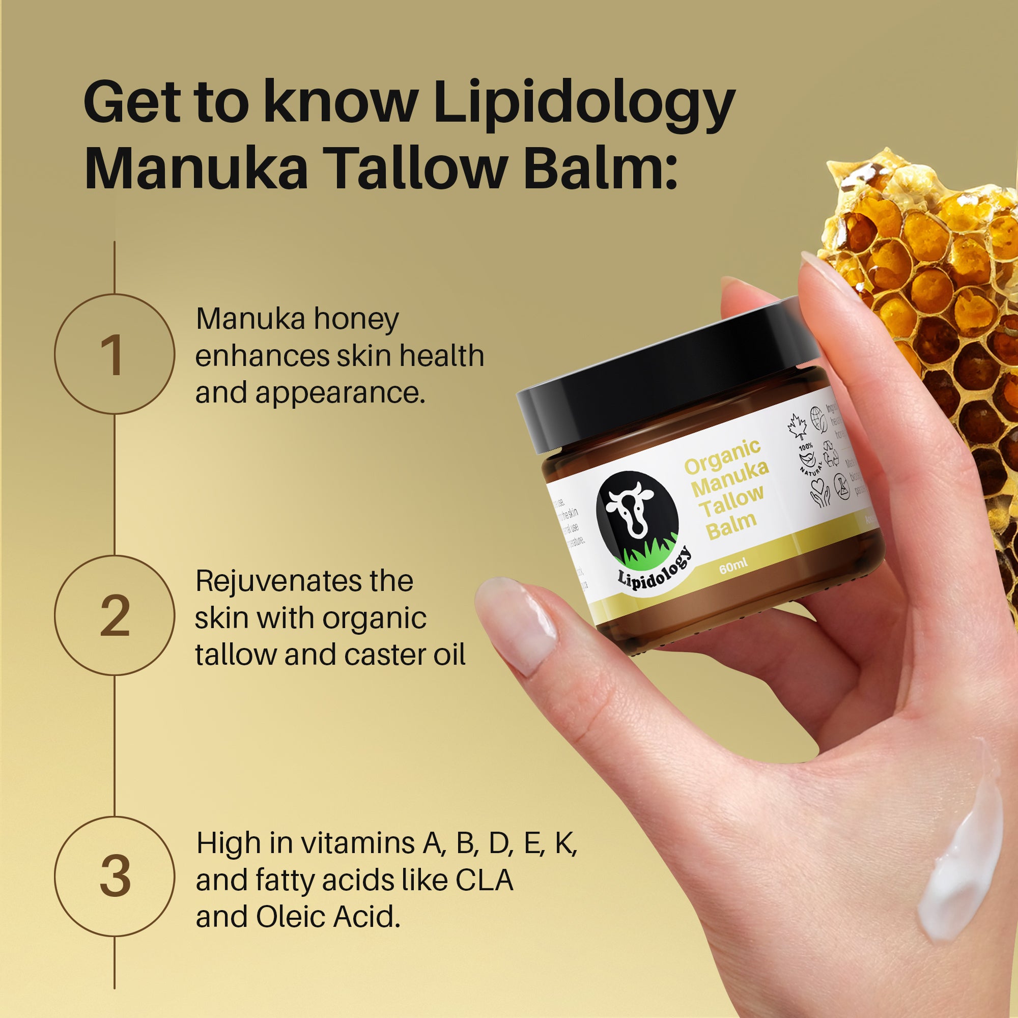 Organic Manuka Tallow Balm, 60 ml