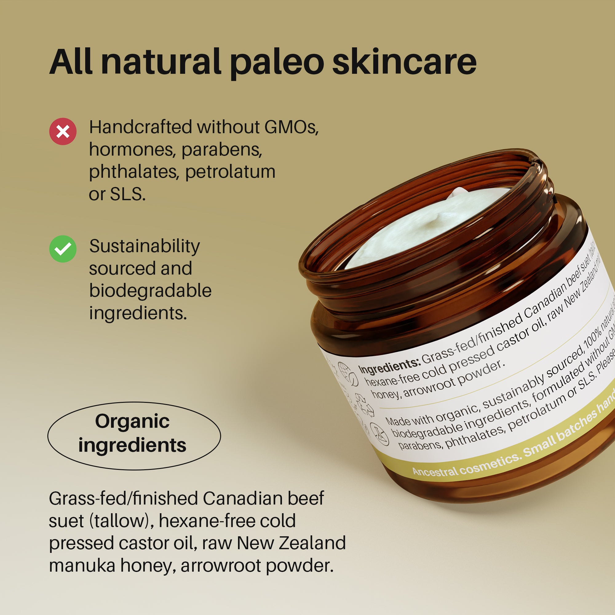 Organic Manuka Tallow Balm, 60 ml