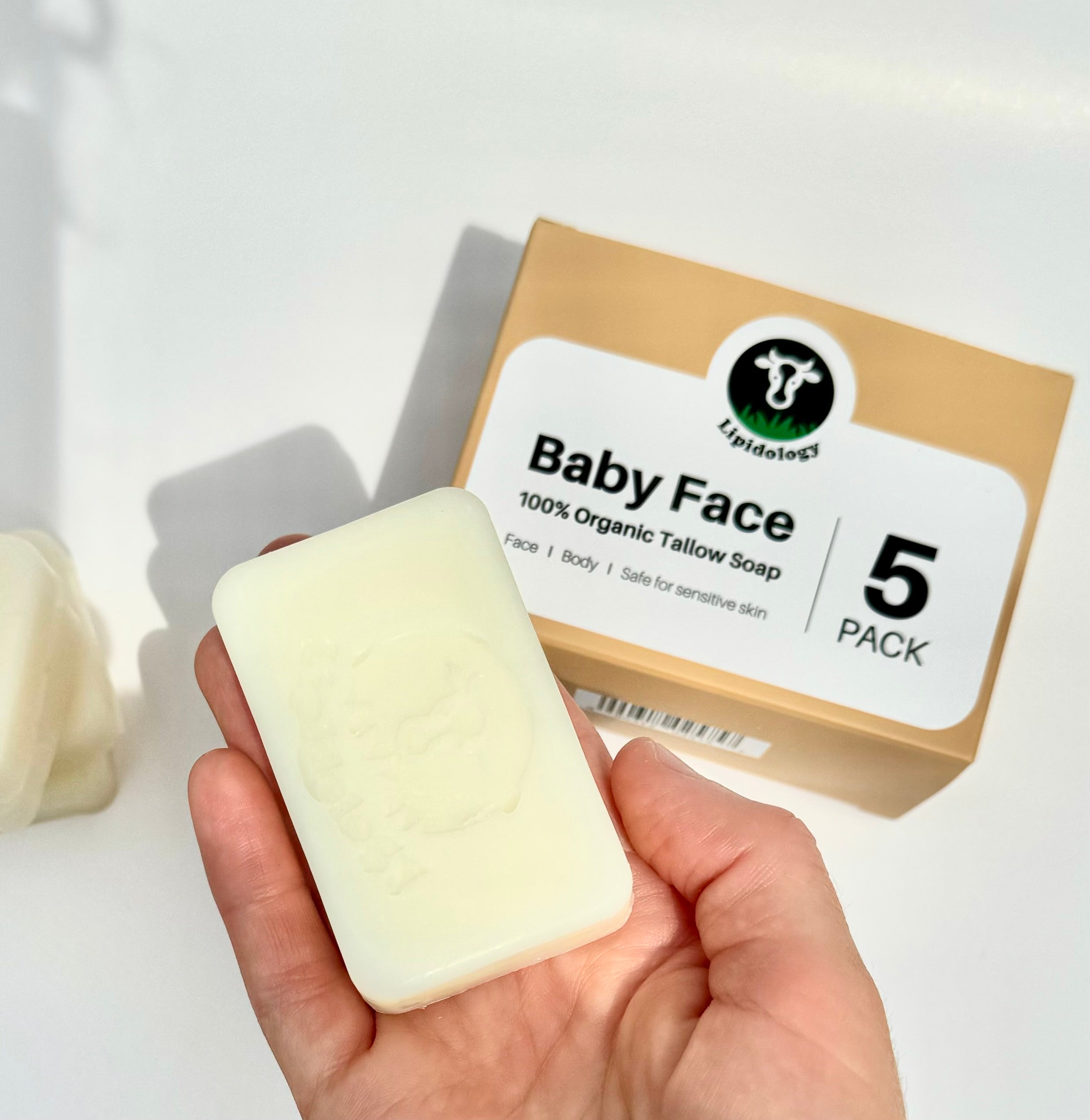 Baby Face: Organic Tallow Face Soap 60g each, 5 PACK-Discover the best beef tallow for skin with Lipidology, your premier source for tallow skincare in Canada. Our premium beef tallow-based products nourish and rejuvenate for healthier, glowing skin.