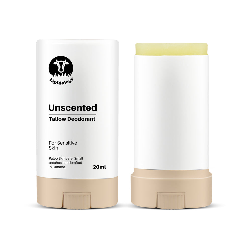 Unscented Tallow Deodorant, Sensitive Skin, All Day Protection 20 ml