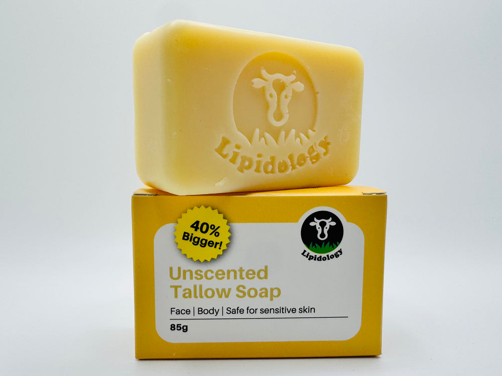 Unscented Tallow Soap, 85 g - by Lipidology