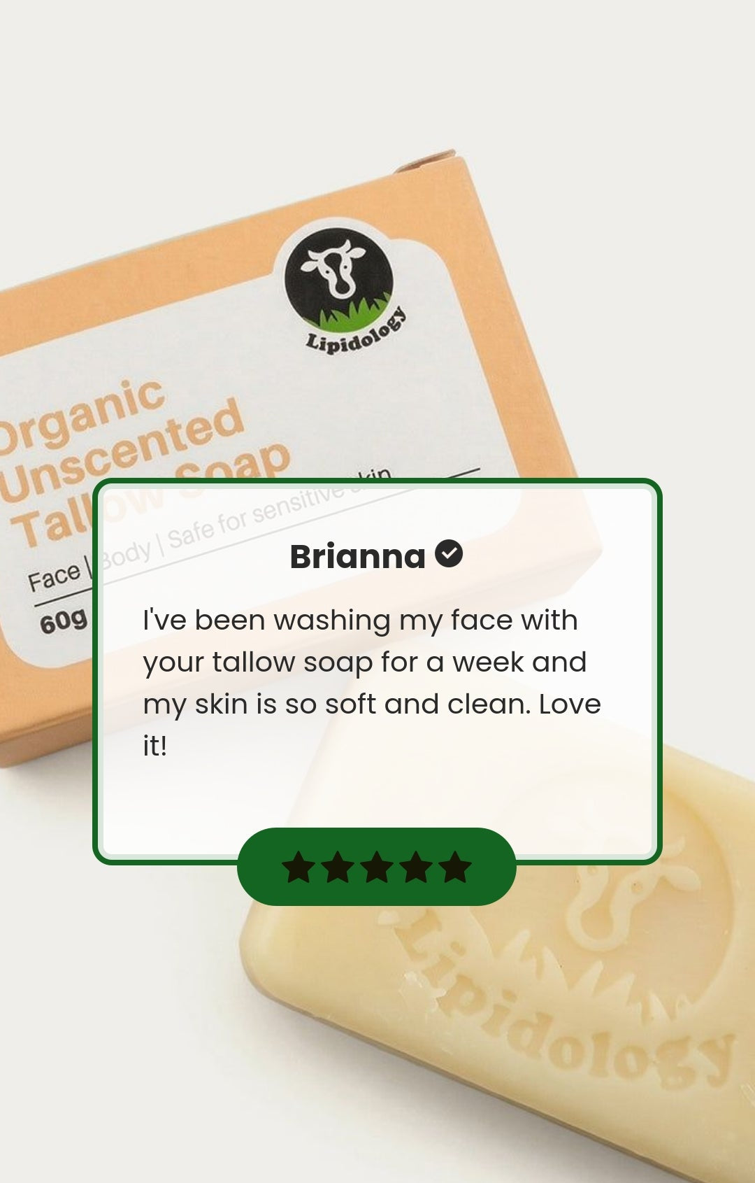 Unscented Tallow Soap Bar | Lipidology Canada