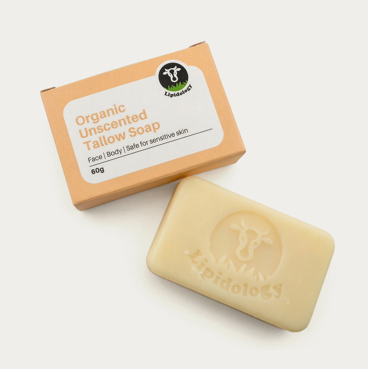 Unscented Tallow Soap, 60 g - by Lipidology