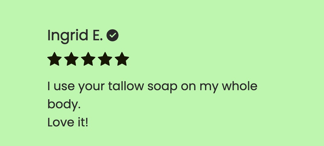 Unscented Tallow Soap, 5 PACK, 300 g - by Lipidology